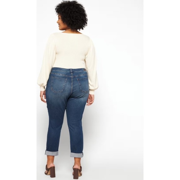 KUT‎ from the Kloth Catherine Boyfriend Jeans Distressed Denim Size 16 NWT - Picture 2 of 12